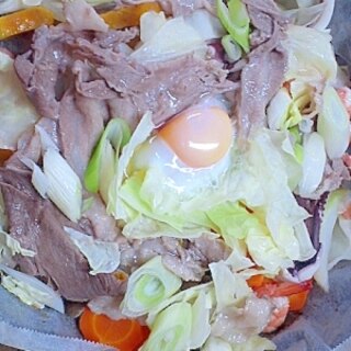 超簡単でヘルシー野菜たっぷり豚肉蒸し